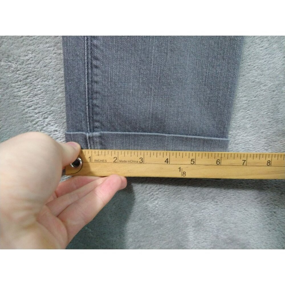 Burberry Jeans Womens 27 Gray Denim Skinny Leg Knights Bridge Crop Cuffed - Picture 6 of 8